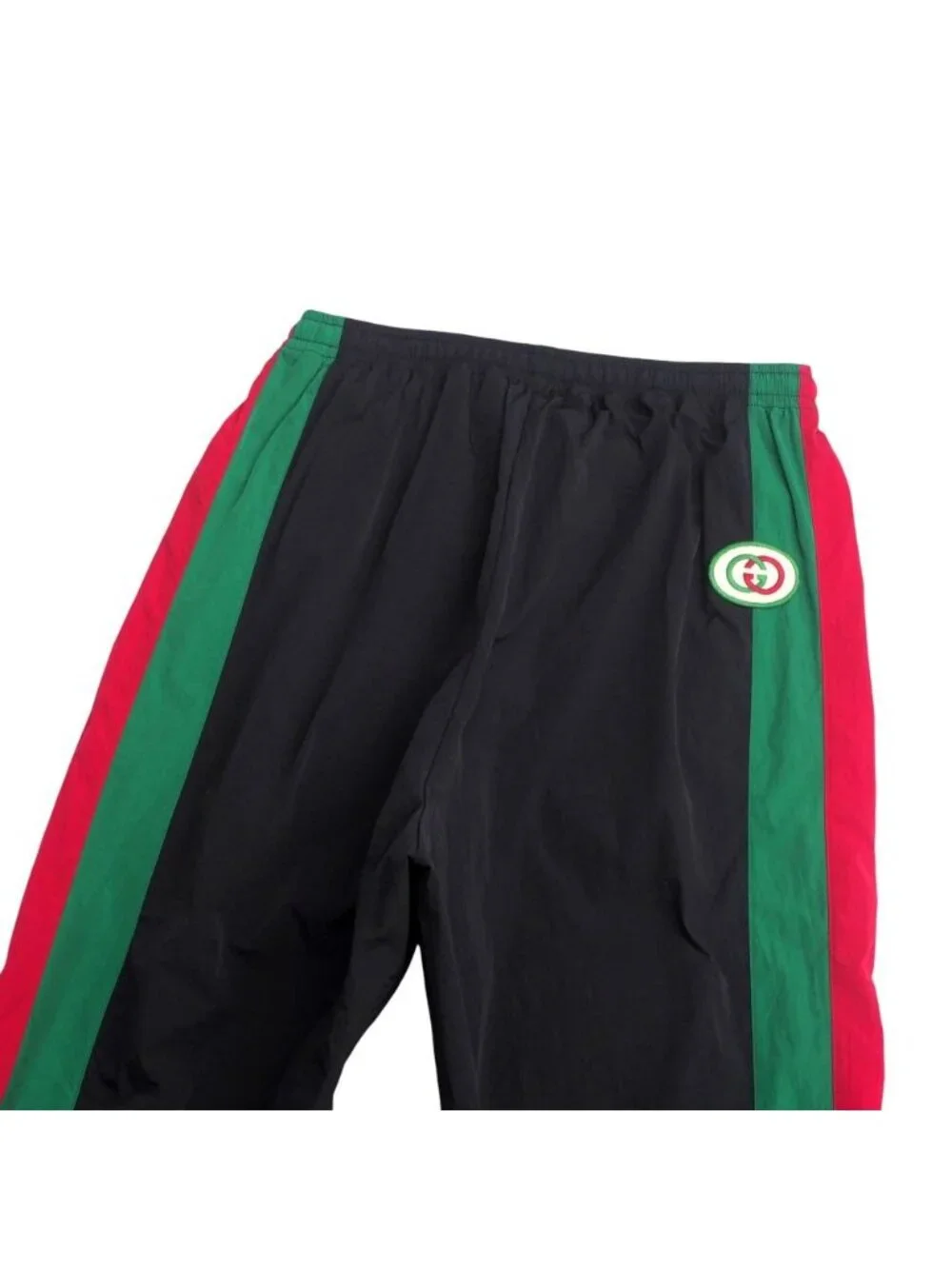 Gucci Oversize Nylon Track Pants S Side Line Web GG Logo Patch